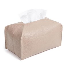 화장실 주방 침실 사무실 호텔 레스토랑 조리대 스탠드 자동차 책상용 티슈 박스 홀더 직사각형 모던 가죽 얼굴, one size, White