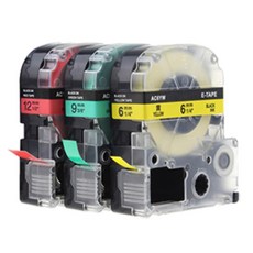 엡손 리락쿠마 OK730 LW-K200BL H200RK 호환라벨테이프, 6mm, 바탕검정_글자흰색 SD6KW