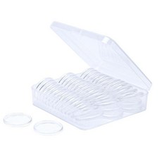 NatSumeBasics NatSumeBisics 확장 디스크 50개 노트북 플래너 박스 홀더가 있는 투명 바운드 3.8cm 1.5인치 버섯 링 DIY 바인딩 시스템 액세서리, 1.5“ Discs
