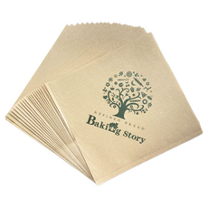 緣茂包材 健康之樹L袋100入 20x20淋膜款 防油紙袋 漢堡袋 貝果袋 吐司袋 三明治袋 早午餐袋, 5套
