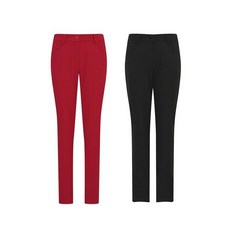 JDX 여성 슬림핏 밑단 트임 팬츠 2종택1