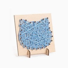 단품 나무조각 동물 만들기 스트링아트 고양이 어린이you6+9aYU