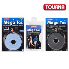 투나 메가 텍 그립 XL 10개입 WET타입 테니스오버그립, 블랙, 1개