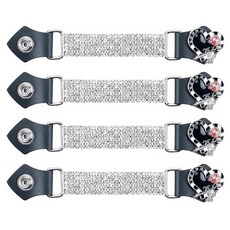 Dream Apparel 4피스 블링 크리스탈 오토바이 조끼 익스텐더 여성용 바이커 인조 가죽 엔드와 라인스톤 체인 포함 장미., 블랙 하트 & 레드 로즈