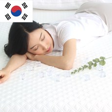 [100% 국내생산] 몽비오스 국산 아이스쉘 냉감 쿨매트 여름 침대 패드 고정밴드, 에이징 화이트
