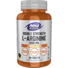 NOW Foods 雙倍L-精胺酸補充錠 1000mg, 60片, 1罐