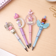 볼펜 꾸미기 UV 글로시펜 4개 세트 비즈 볼꾸 DIY, 1세트, 혼합