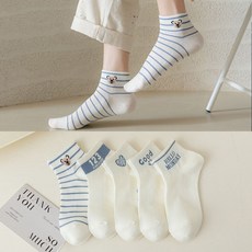 WODEMI 女款春夏短筒襪5雙組 W711