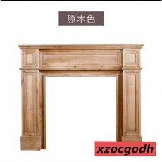 熱銷 壁爐 歐美式實木複古民宿壁爐裝飾櫃法式民宿壁爐架簡約桌婚禮攝影道具玄關桌 置物架 居傢裝飾, 90*20*100原木色