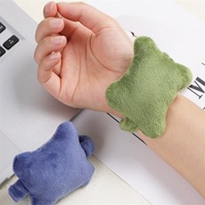 히히힛 팔찌형 손목보호 미니쿠션 키보드손목받침대, 그레이