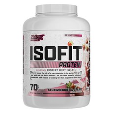Nutrex Research IsoFit分離乳清蛋白粉 草莓奶油風味, 2.282公斤