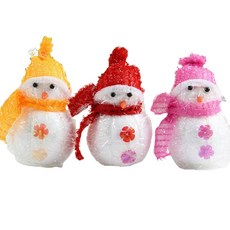 萱寶媽咪baby童裝館 聖誕節裝飾掛件組：聖誕老人、雪人、麋鹿布偶掛飾，聖誕樹裝飾/交換禮物首選, 0140繞線小雪人掛飾, 1個