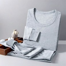 純棉男士秋衣褲套裝薄款保暖內衣 - 青中年必備舒適打底衫