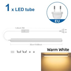 220V 110V T5 LED 바 램프 튜브 19 69 인치 알루미늄 합금 바디 휴대용 캐비닛 침실 벽 백라이트 복도, 6. Warm White-EU Plug