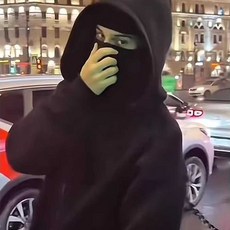복면 후드집업 힙합 M 더블 후드티 마스크 페이스 빈티지 블랙