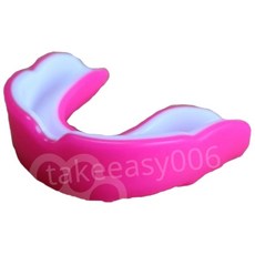 運動防磨防碰撞護齒牙套, 外粉內白色, 1個