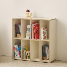 리노 800 전면 책장 키즈 책꽂이 아이 낮은 교구장 KD25304, 크림화이트, 2단, 책장(전면형)_25304