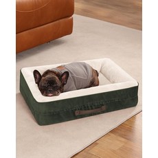아마존평점4.5+ 미국출고 207739 Upvilla 정형외과 강아지 침대 4면 쿠션 계란 모양 폼 소파 방수 탈착식 커버 미끄럼 방지 베이스가 있는 반려동물 소파 XL, 초록색