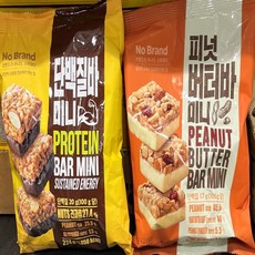노브랜드 단백질바미니&피넛버터바미니, 1세트, 432g