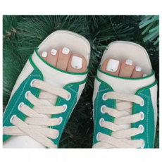 셀프 패디팁 24p 페디큐어 붙이는 간단 발톱네일아트 보석 글리터 여름 휴가, 심플 화이트 큐빅, 1개