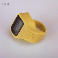 손가락 디지털계수기 전자 디스플레이 발광 반지형 수량 측정기 인원체크 카운트, 1개, 노란색