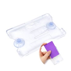 편한집 하이패스카드 케이스 흡착케이스 주차전화번호판 탈부착카드케이스, 케이스1개,흡착판2개, 투명