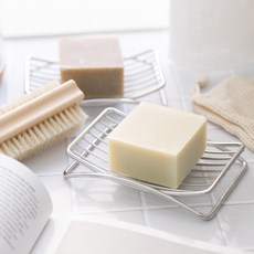 리빙공감 욕실 스텐 물빠짐 호텔식 비누받침대 비누곽, 실버, 1개