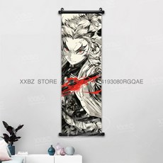 귀멸의칼날 아크릴스탠드 귀칼 장식 스크롤 그림 Kamado Tanjirou Tomioka Giyuu 홈 Kochou Shinobu 캔버스 포스터 선물, [00] 25x75cm(10x30inch), [25] gmzr25-21