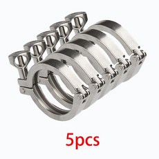 304 스테인레스 스틸 트라이 클램프 1.5 "2"(50.5 64 77.5 119mm) 클로버 페럴 피팅 수도관 퀵 릴리스 금속, 12)5pcs, 0.75 Inch - k34, 1개