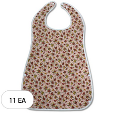 더해피 핸드메이드 식사용 성인용 턱받이, 01 로즈핑크, 11개