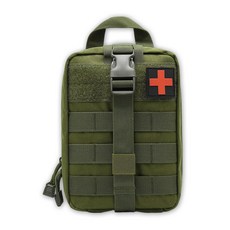 HiLiBoom 메디컬 파우치 방수 경량 수납 응급 처치 여행 등산 아웃도어 캠프 방재 구급용 262230, 그린