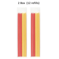 목공 건설을위한 숫돌이있는 기계 연필 단단한 용품 목수 문구 머리, 2box red yellow
