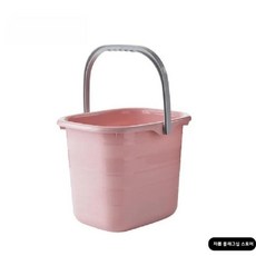 대형 직사각형 플라스틱 버킷 손잡이 세척 걸레 물 저장, 4. 핑크 11L, 1L