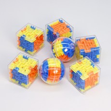 超繪玩 3D立體迷宮 智力益智玩具 走珠方塊, 1個, 正方形