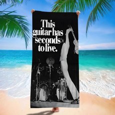 록 밴드 담요 빠른 건조 비치 타월 대형 프린팅 초흡 풀