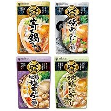 일본 미츠칸 국물을 즐기는 나베 쯔유 4종 샤브샤브 소스