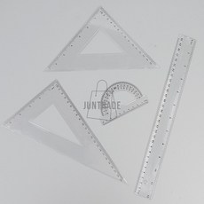 4P 자 세트 삼각자 자세트 학용품자 각도기 4P자세트 문구용자세트, 1개