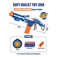 부드러운 총알 장난감 총 단총 20 개의 총알 1 Farget 소년 생일, 01 9925 Gun Set