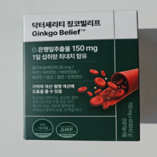 닥터세리티 징코빌리프 2개월 은행잎추출물 영양제 혈행 케어 기억력 개선 S7 8가지 복합기능성 제품 사은품 자체제작 알약캡슐통 증정!!, 1박스, 42g