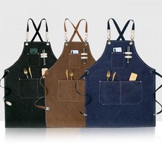 [월드온] 포인트포켓행사 캔버스 앞치마 바리스타 카페 미술 공방 어린이집 주방 작업 미용실 목공 화방 패