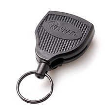 키백 슈퍼48 HD 226.8g(8온스) 분실 방지 잠금 열쇠고리 91.4cm(36인치) 수납형 연결 끈 블랙 폴리카보네이트 케이스 강철 벨트 클립 넉넉한 크기의 개방형