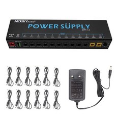 MOSKY MPT-12 기타 이펙트 페달 전원 공급 장치 12 절연 DC 출력/9V 12V 18V 보호용 5V USB 출력 액세서리, [04] WHITE, 1개