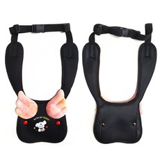 베베카 엔젤퍼피 차량용 어린이 어깨끈 안전벨트 커버 위치조절 패드, 블랙