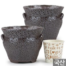 세인화분 국산 돌단지 옹기 화분 - 대형, 2개, 돌단지 옹기분(대)