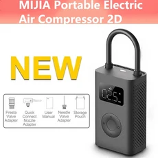 샤오미 미지아 휴대용 에어 펌프 2 25% 속도 증가 전기 컴프레서 150PSI 타입-C LED 멀티툴 인플레이터, 01 Air Pump 2D