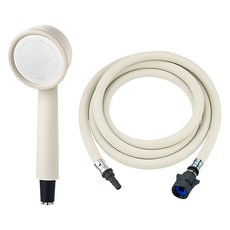 韓國產馬卡龍一觸式蓮蓬頭+蓮蓬頭軟管2m組, 1組, 奶油象牙白