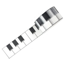 愛樂芬音樂 鋼琴紙膠帶 五線譜膠帶 五線譜 四線譜 音樂文具裝飾, 鋼琴-寬25mm 長1000cm, 鋼琴鍵盤