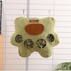 신제품 토끼 걸이형 급식 백 친칠라 기니피그 건초 백 대용량 건초 주머니 토끼 건초 랙, 초록색