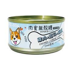 Vosto 狗狗無穀肉食罐 6款組合 - 多口味主食罐 寵物營養均衡首選, 雞肉, 80g, 1罐