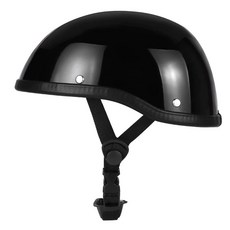 반모 바이크헬멧 통풍헬멧 오토바이헬멧 할리스타일 하이바 제품 레트로 클래식 보닛, 6.밝은 검정색